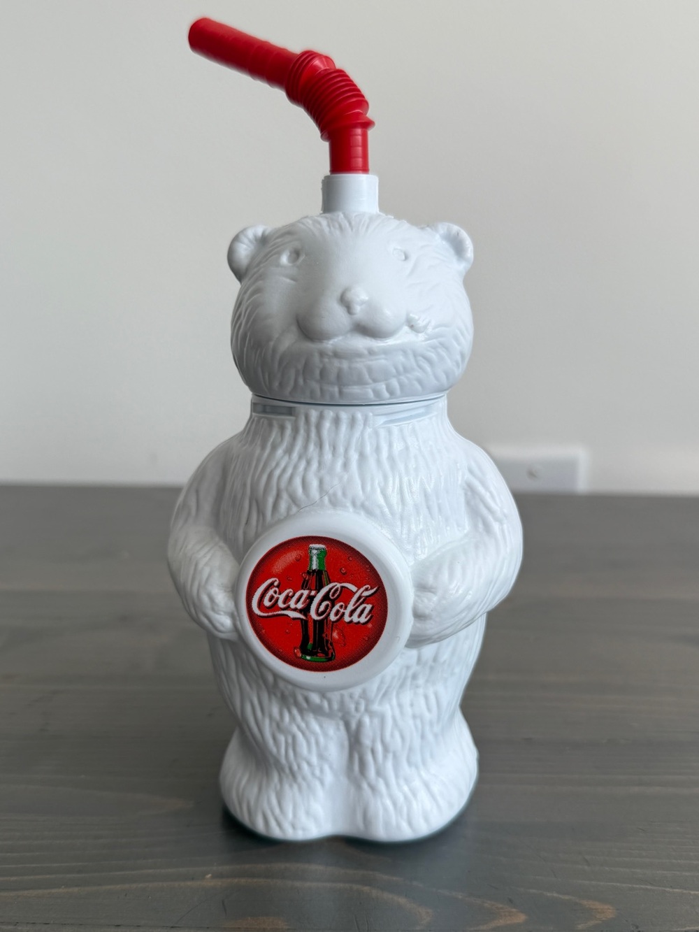 Vintage plastic Coca Cola polar bear cup
